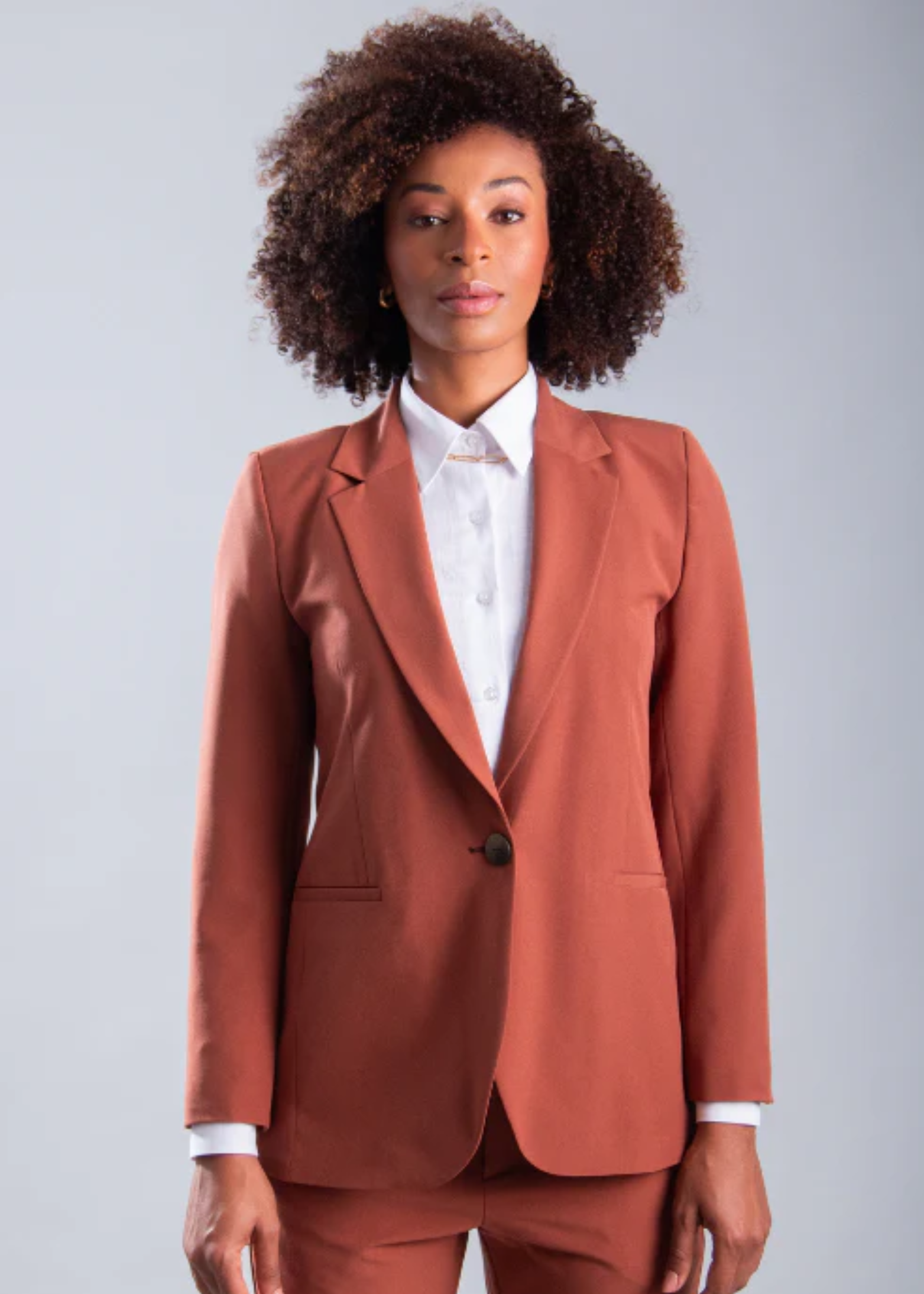 BLAZER FEMININO COGNAC SPAN