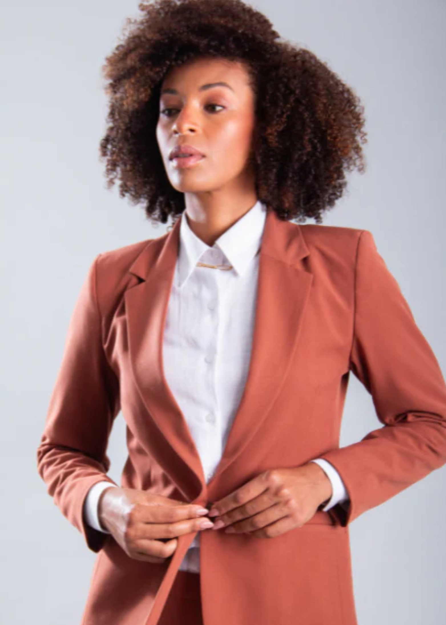 BLAZER FEMININO COGNAC SPAN